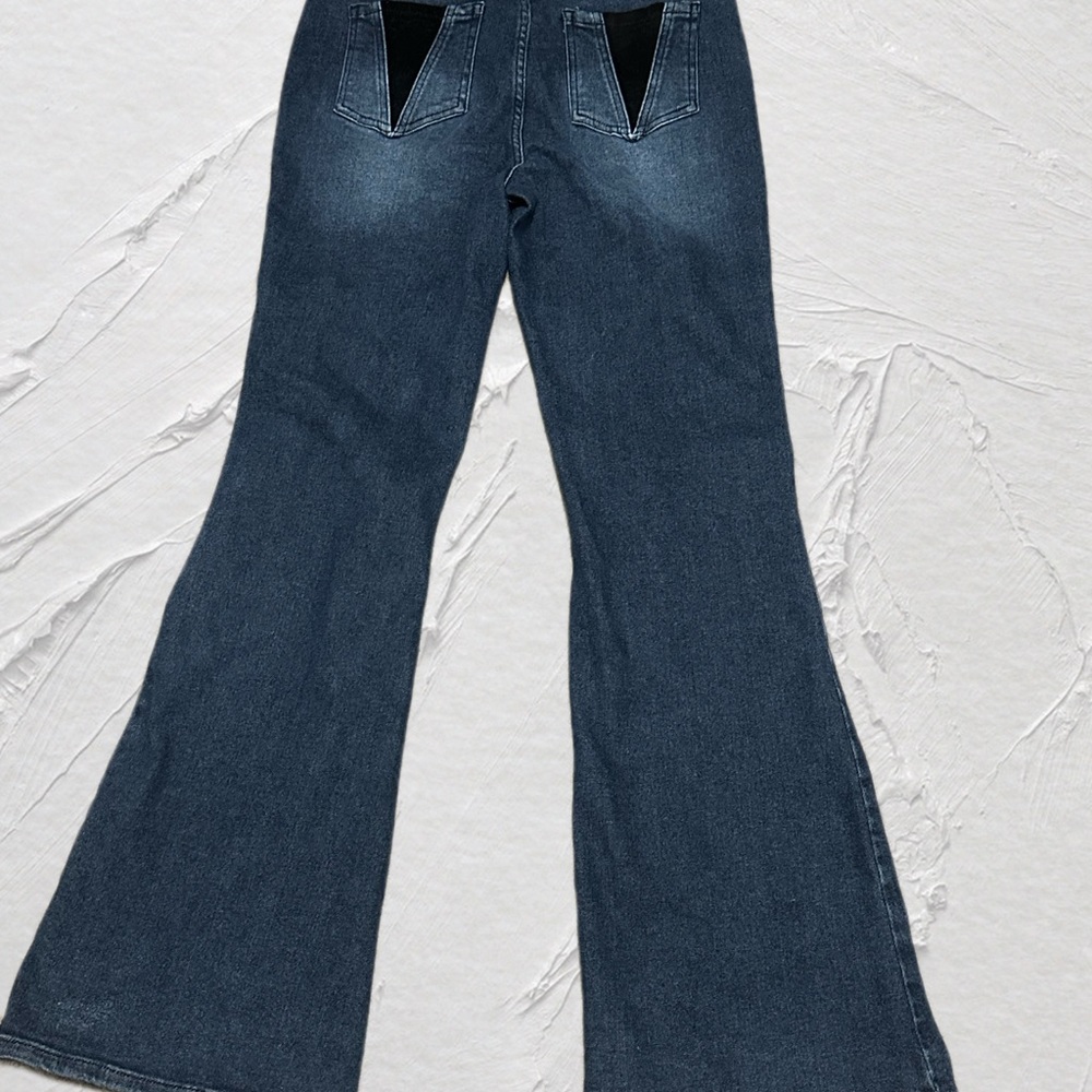 Fashion Nova Dark Blue Flare Jeans